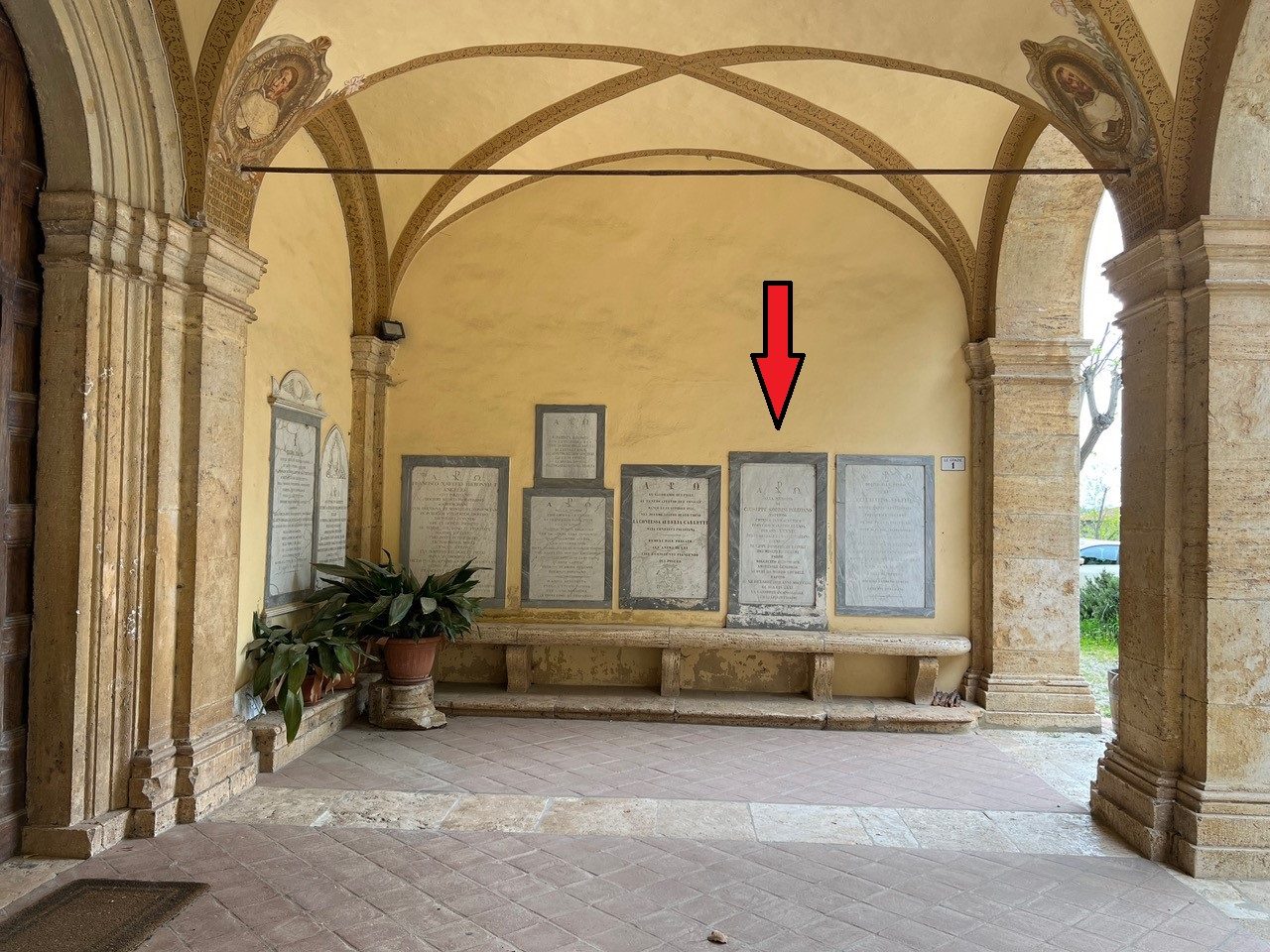 Giuseppe Sorbini's tombstone, Santa Maria delle Grazie church, Montepulciano (2).jpg